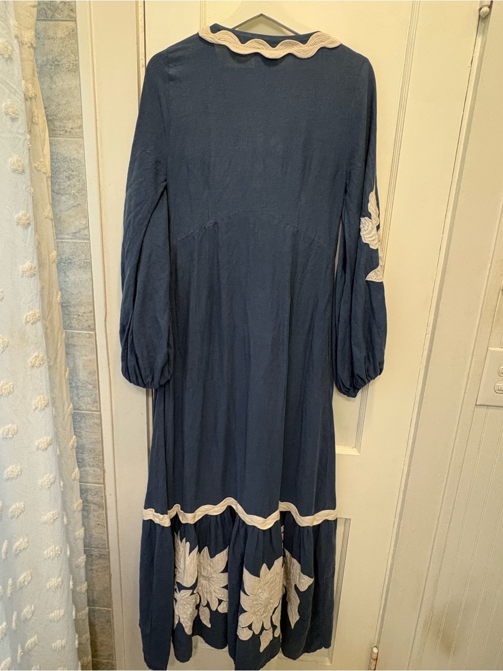 Farm Rio Embroidered long sleeve maxi dress - Picture 2 of 6